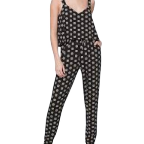 White House Black Market Pants - WHBM Dressy Floral Printed Tank Jumpsuit in Black Size Large -- WOW WOW WOW!!!
